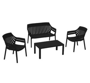 Juego terraza 4 personas Málaga negro