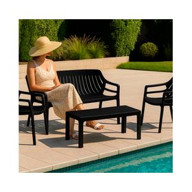 Juego terraza 4 personas Málaga negro