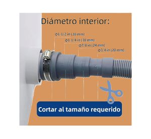 Manguera lavadora salida de agua 150 cm