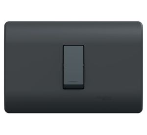 Placa Genesis armada con pulsador 16 A 250 V black