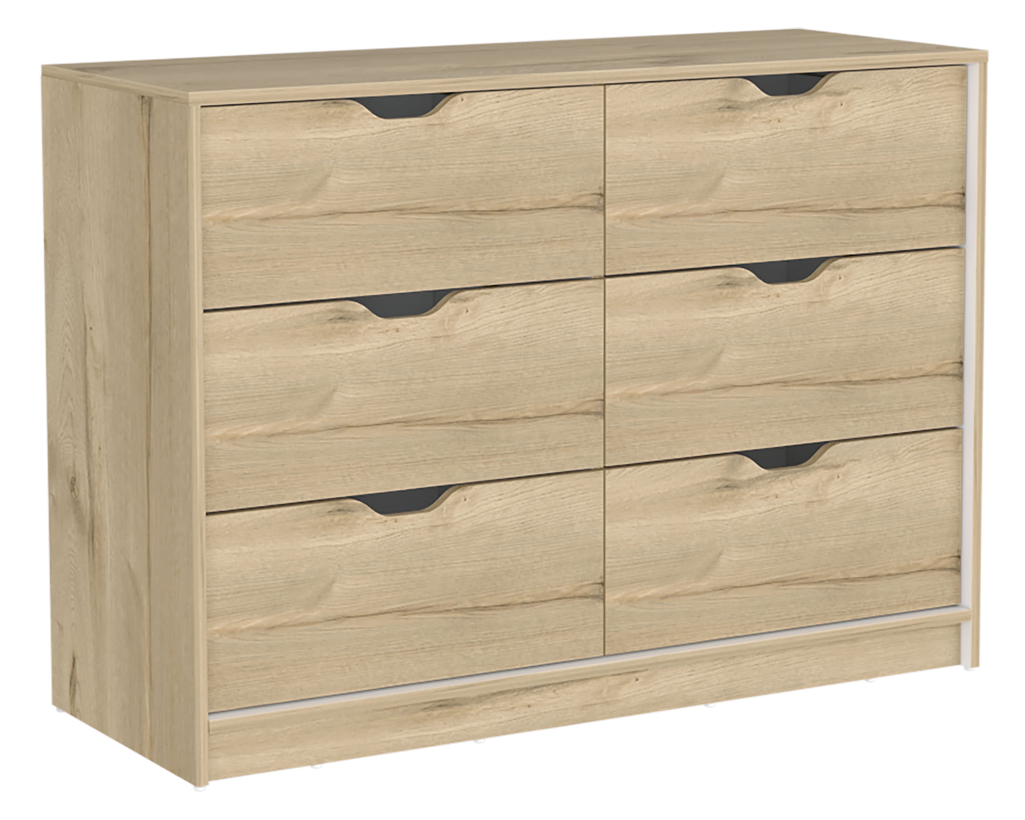 TuHome Cómoda Basilea duna/blanco 4 cajones 2 puertas