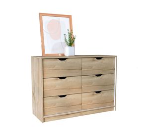 Cómoda Basilea duna/blanco 4 cajones 2 puertas