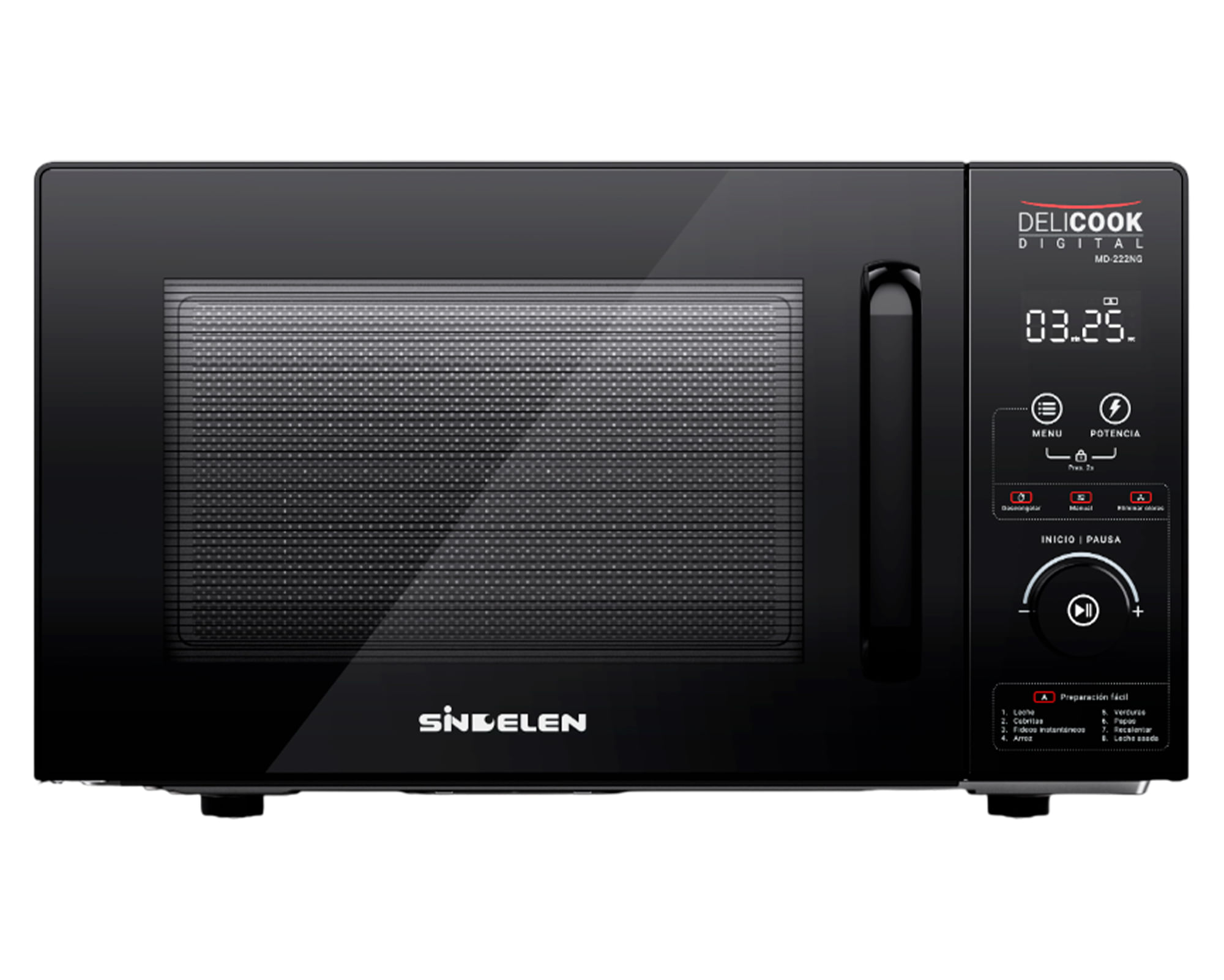 Sindelen Microondas digital MD-222NG negro 20 lt