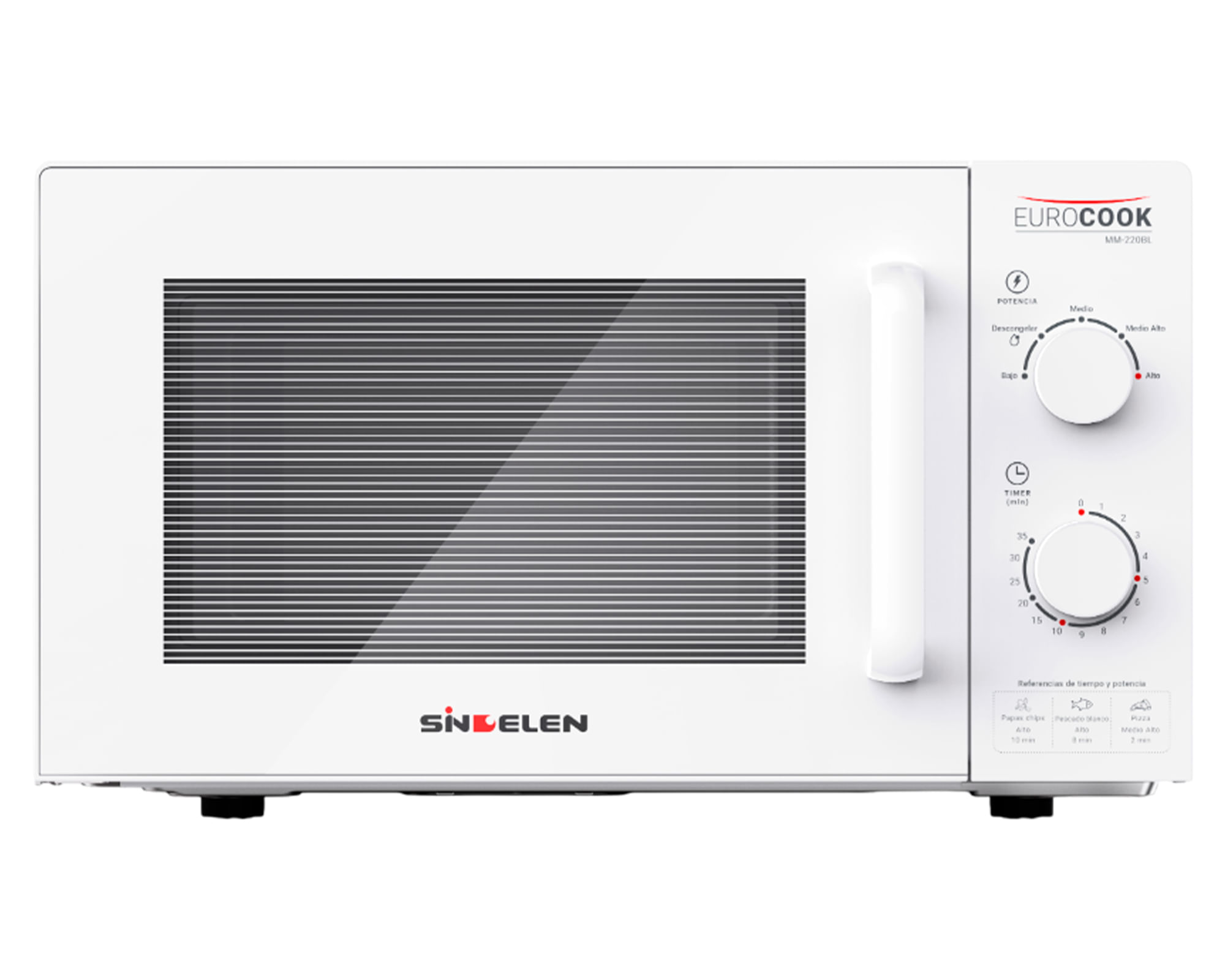 Sindelen Microondas análogo MM-220BL blanco 20 lt