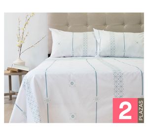 Sábana 2 plazas 144 hilos Premium Composé Petals