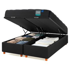 Cama baúl Black 2 plazas base dividida