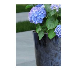 Macetero Madrid azul marmolado 25x26.5 cm