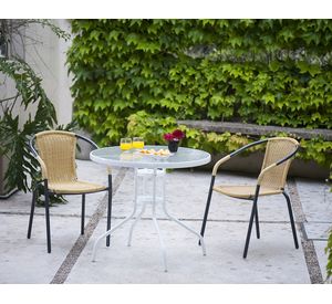 Mesa redonda blanco Outzen