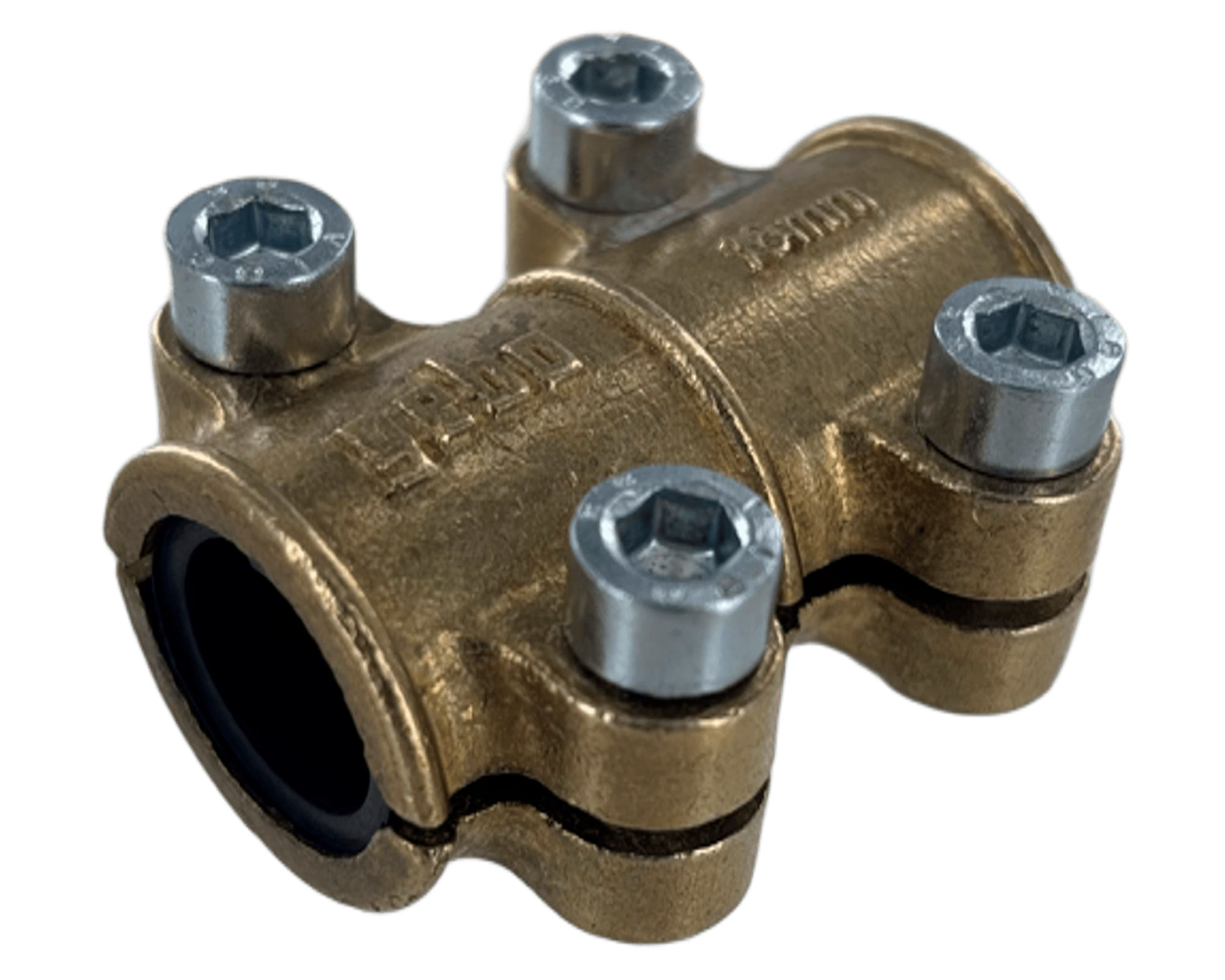 Abrazadera latón para cobre 16 mm 1/2''