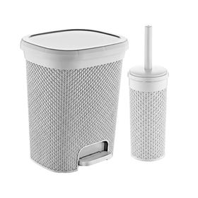 Basurero + escobilla WC diamante