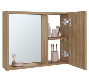 Botiquín espejo Alessi fresno europeo 40.3x50.5x11.1 cm