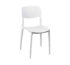 Silla plástico apilable Deco Estocolmo blanco