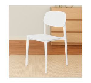 Silla plástico apilable Deco Estocolmo blanco