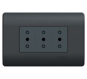 Placa Genesis armada tríplex 10 A 2P+T monoblock