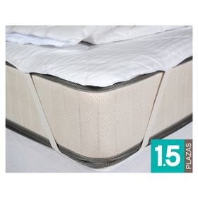 Cubrecolchón básico blanco 1.5 plazas
