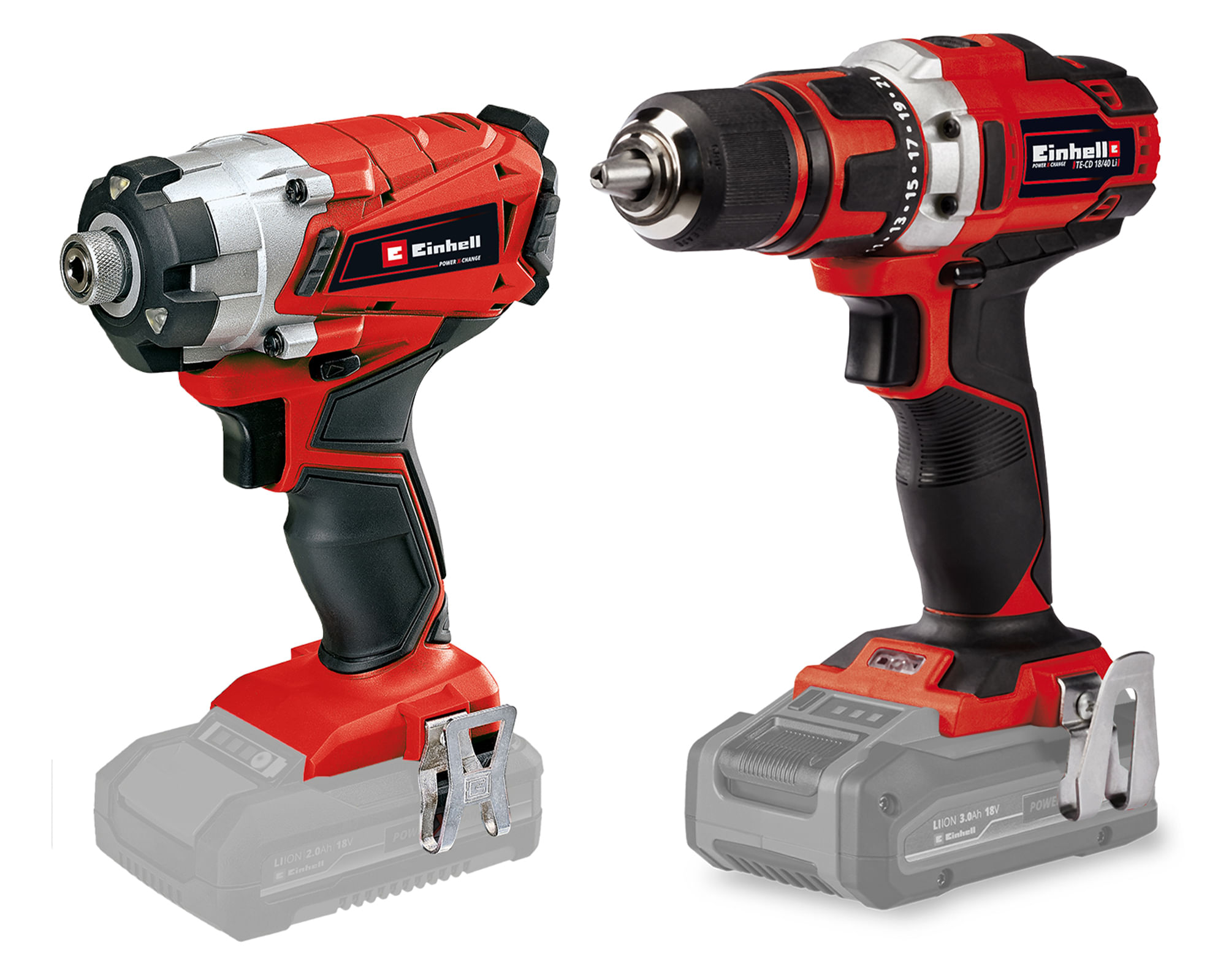 Taladro inalámbrico TE-CI 18/1 Li + Atornillador TE-CD 18/40 Li + batería 18 V Ion Litio + cargador + bolso a $118.990