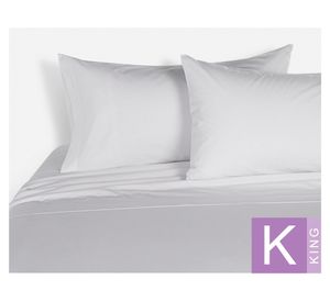 Juego sábanas king 180 hilos Lisa blanco