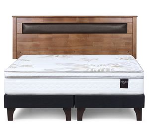 Cama europea Art 4 king base dividida + respaldo Ferrara