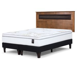 Cama europea Art 4 king base dividida + respaldo Ferrara
