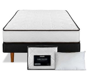 Cama europea 1.5 plazas New Simple + almohada + cubrecolchón