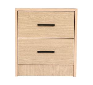 Velador Hill natural 2 cajones