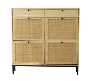 Zapatera 2 cajones 4 puertas basculantes Bali natural