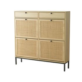 Zapatera 2 cajones 4 puertas basculantes Bali natural