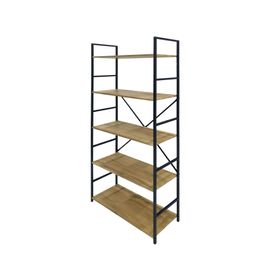 Repisa Joel negro/natural 58x24x144 cm