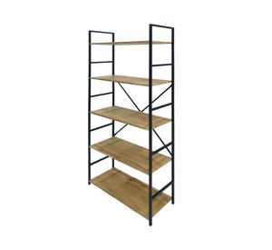 Repisa Joel negro/natural 58x24x144 cm