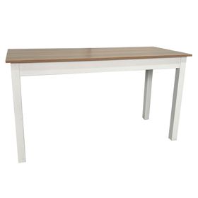 Mesa comedor Kilian blanco/natural 76x140x59 cm