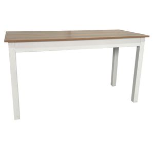Mesa comedor Kilian blanco/natural 76x140x59 cm