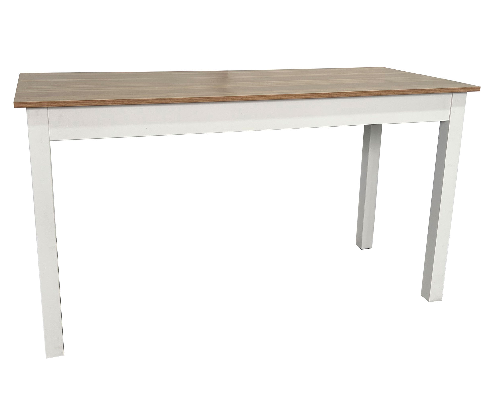 M+Design Mesa comedor Kilian blanco/natural 76x140x59 cm