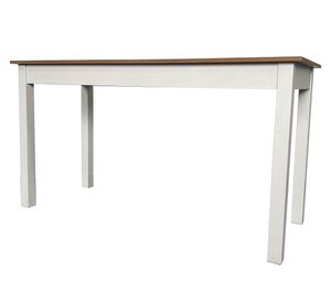 Mesa comedor Kilian blanco/natural 76x140x59 cm