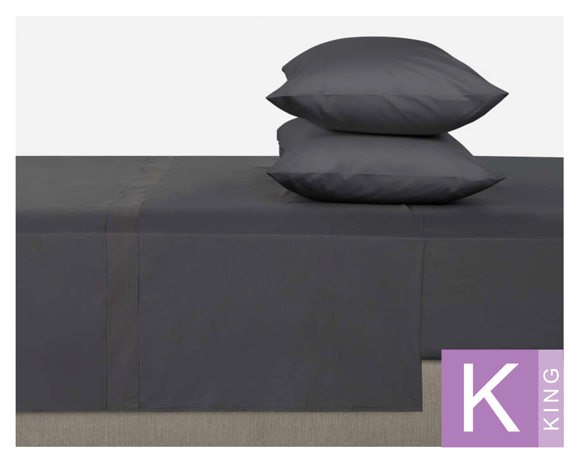 Rosen Juego sábanas king 180 hilos Lisa charcoal