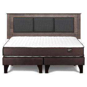Cama europea Ergo T king base dividida + respaldo Rachel gris
