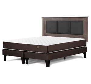 Cama europea Ergo T king base dividida + respaldo Rachel gris