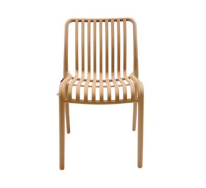 Silla plástico apilable Deco Bremen beige