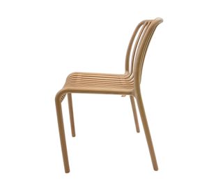Silla plástico apilable Deco Bremen beige