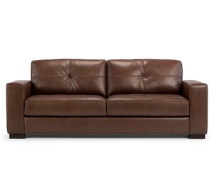Sofá 3 cuerpos Ferrara cuero chocolate