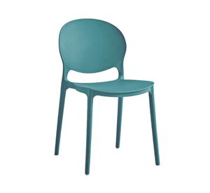 Silla plástico apilable Deco Berlín azul
