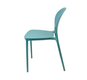 Silla plástico apilable Deco Berlín azul