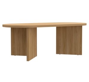 Mesa de centro ovalada Ted 42.2x120.2x52.7 cm fresno europeo