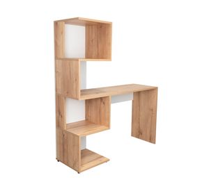 Escritorio biblioteca Danis duna/blanco 142.6x120x41.8 cm
