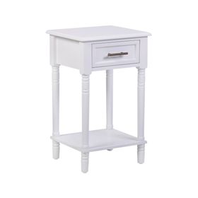 Velador Fermo blanco 1 cajón