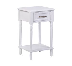 Velador Fermo blanco 1 cajón