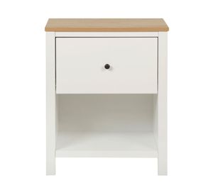 Velador New provenzal blanco 1 cajón