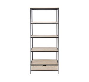 Repisa Oregón natural/negro 1 cajón