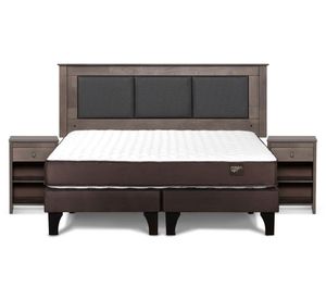 Cama europea Ergo T king base dividida + set Rachel gris
