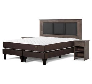 Cama europea Ergo T king base dividida + set Rachel gris
