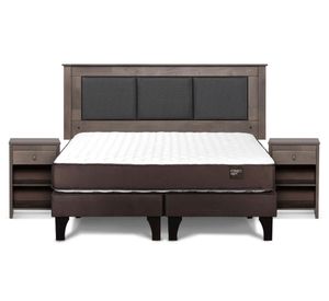 Cama europea Ergo T 2 plazas base dividida + set Rachel gris